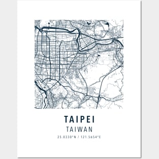 taipei simple map Posters and Art